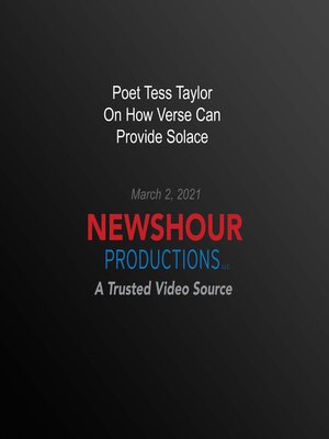 cover image of Poet Tess Taylor On How Verse Can Provide Solace